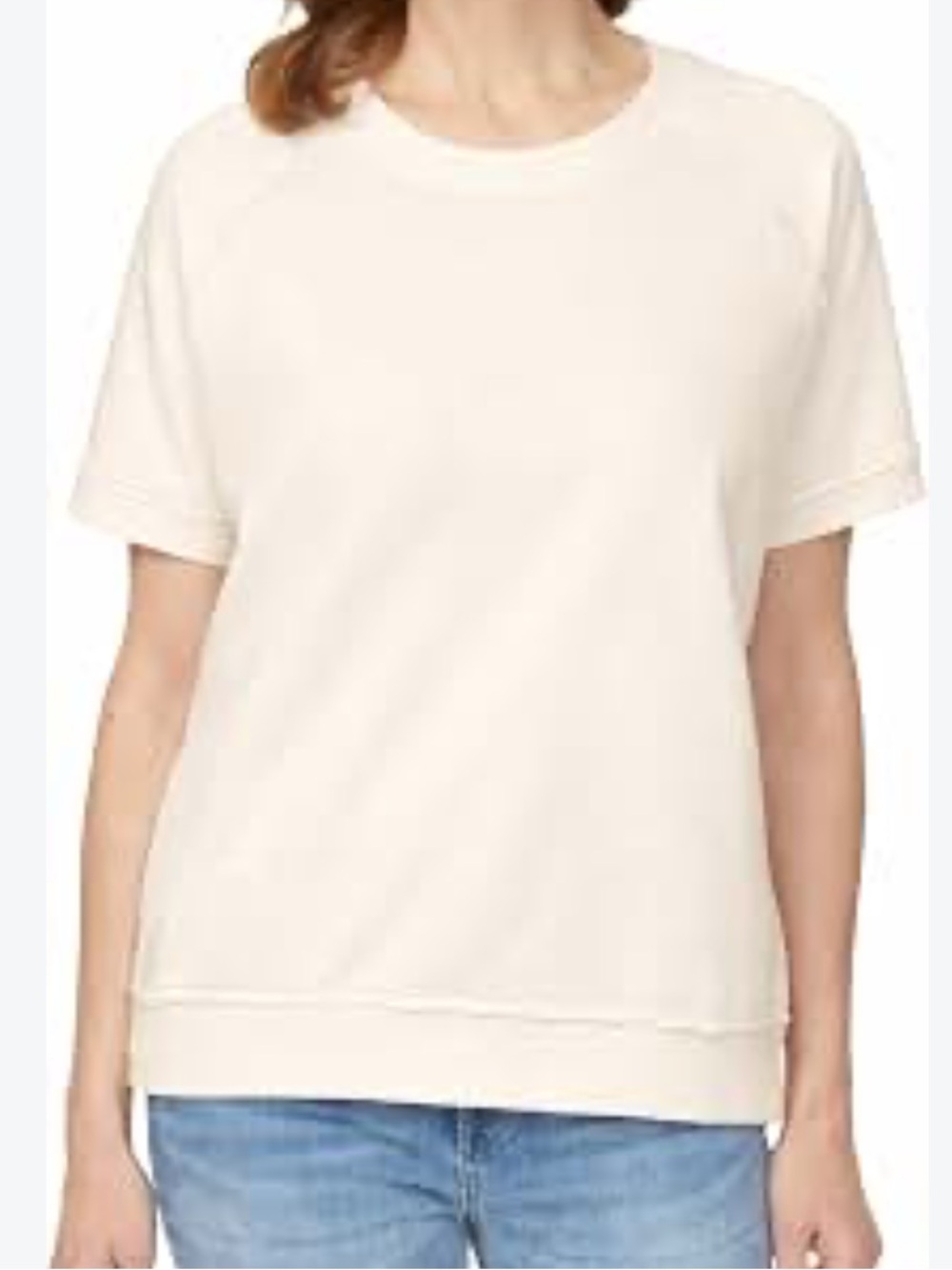 Buffalo David Bitton Relaxed Short-Sleeve Tee in Off-White
